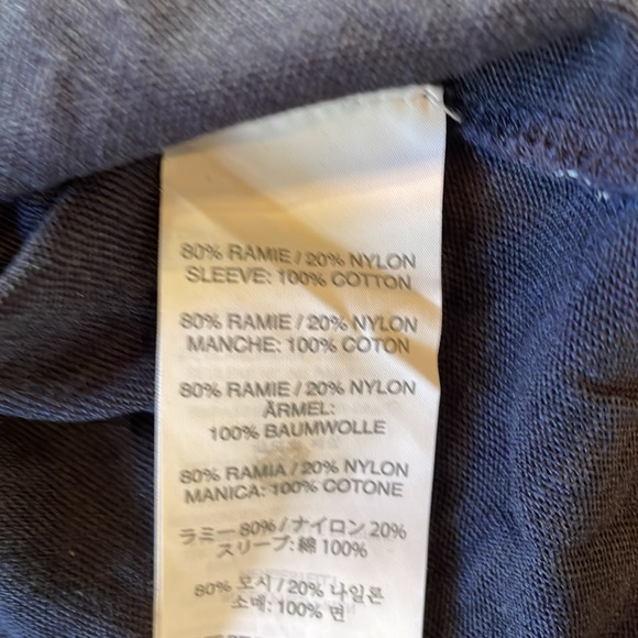 J Crew navy and white size Medium lite weight tee shirt - Picture 6 of 6